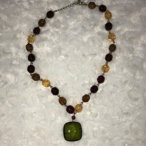 Beautiful Green gem beaded necklace